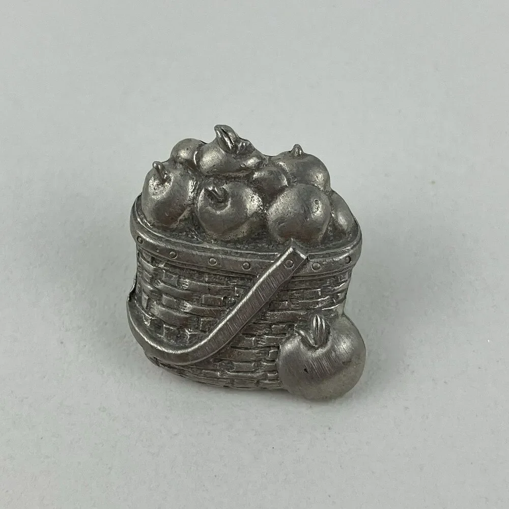 Longaberger Metal Pewter Basket Earrings Set of 3 | 1.5